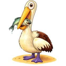 Pelikan Symbol hoher Gewinn