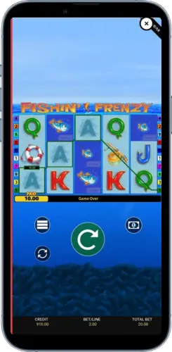 Fishin Frenzy großer Gewinn auf dem Smartphone