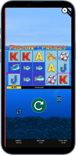 Fishin Frenzy Freispiele Gewinnanzeige mobil